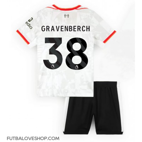 Dres Liverpool Ryan Gravenberch #38 Tretina pre deti 2024-25 Krátky Rukáv (+ trenírky)